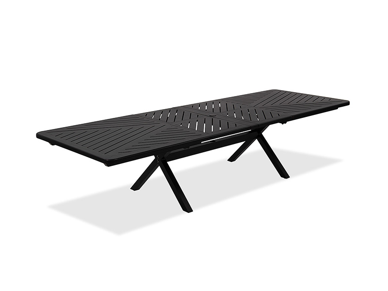 Solstice エイジド ブロンズ アルミニウム パティオ 84-130 x 44 インチ エクステンション ダイニング テーブル